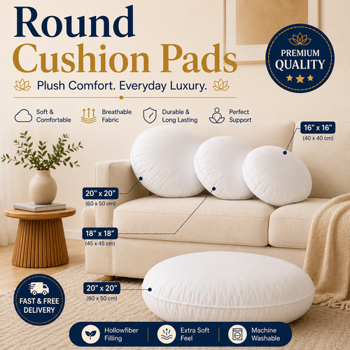 Round cushion pad inserts - cushion,