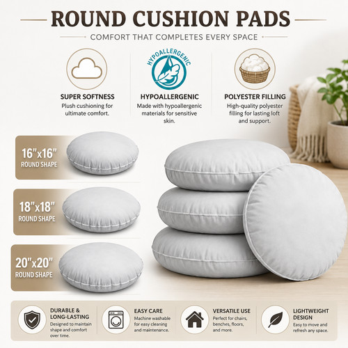 Round cushion seat pad - round,